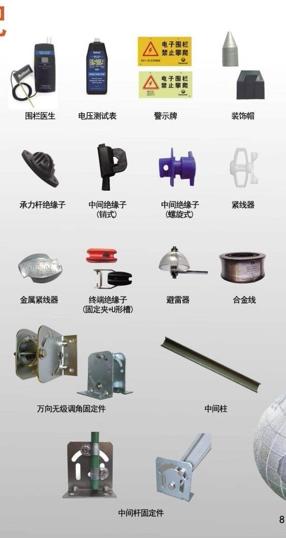 脉冲电子围栏前端配件供应指南 安防围栏的核心组件解析